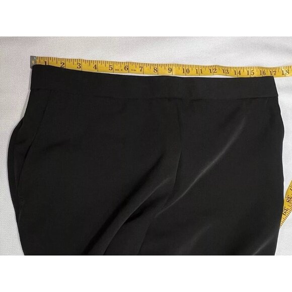 Eileen Fisher Pull On Tapered Ankle Pants Black Sz M Elastic Waist Lightweight - Picture 7 of 12